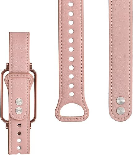 Miniatura 3 de kwmobile Correa de reloj de cuero real compatible con Xiaomi Mi Band 7 Pro - Pulsera deportiva de repuesto para rastreador de fitness con cierre