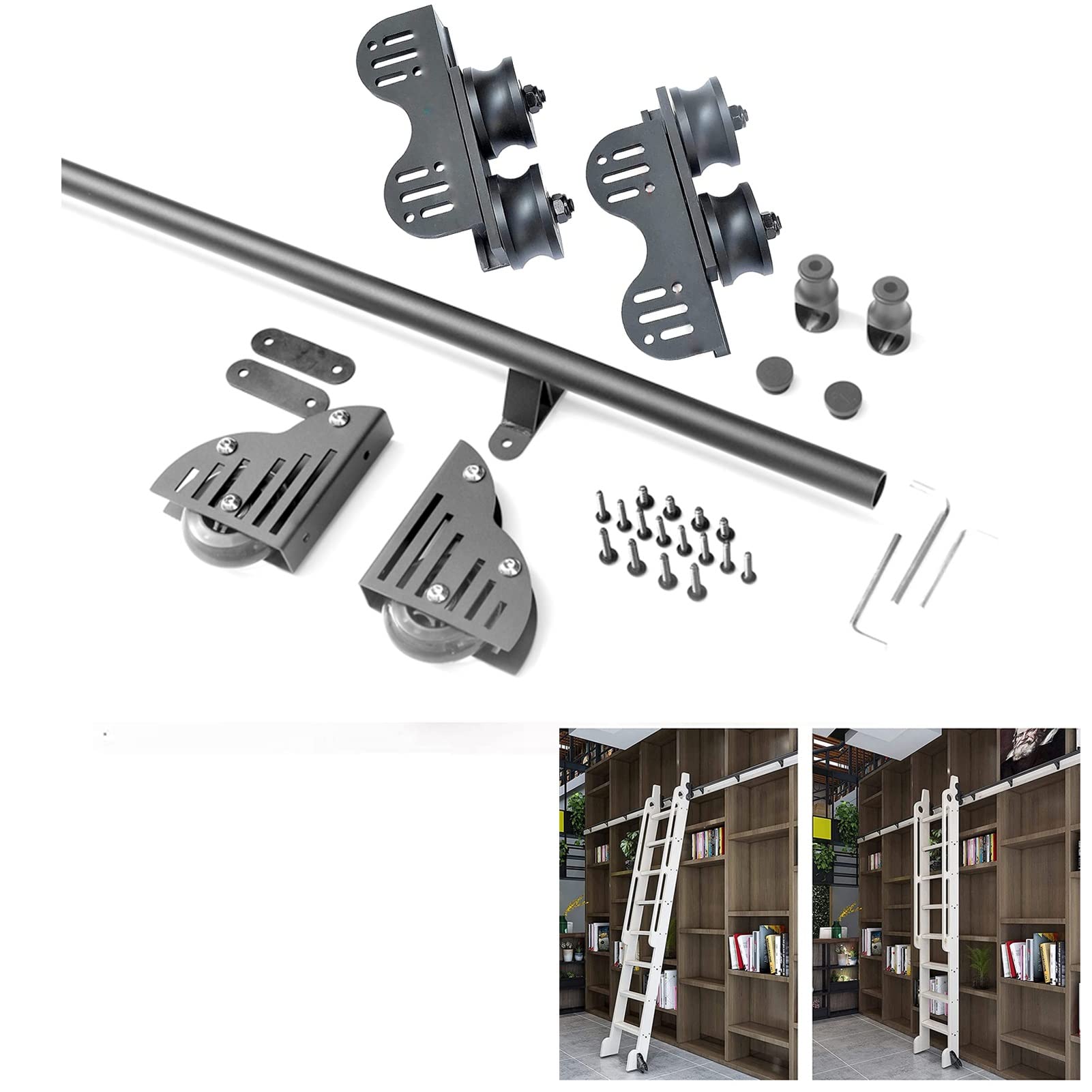 Rail d'échelle rétractable pour quincaillerie de meuble haut de loft et maison de ville