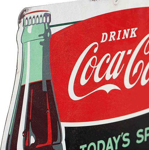 Vista 21 de Coca-Cola Things Go Better With Coke - Letrero de metal vintage de Coca-Cola para cocina, cueva de hombre o garaje Blanco/Rojo