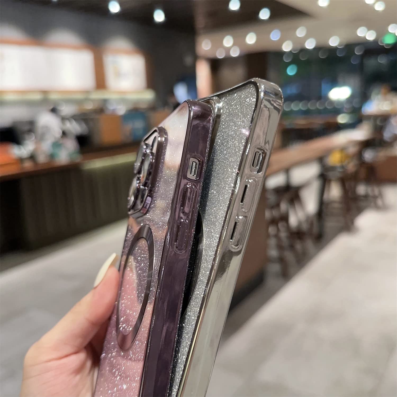 Semoss Set 2 In 1 Composto Da Trasparente Custodia In Strass Cover