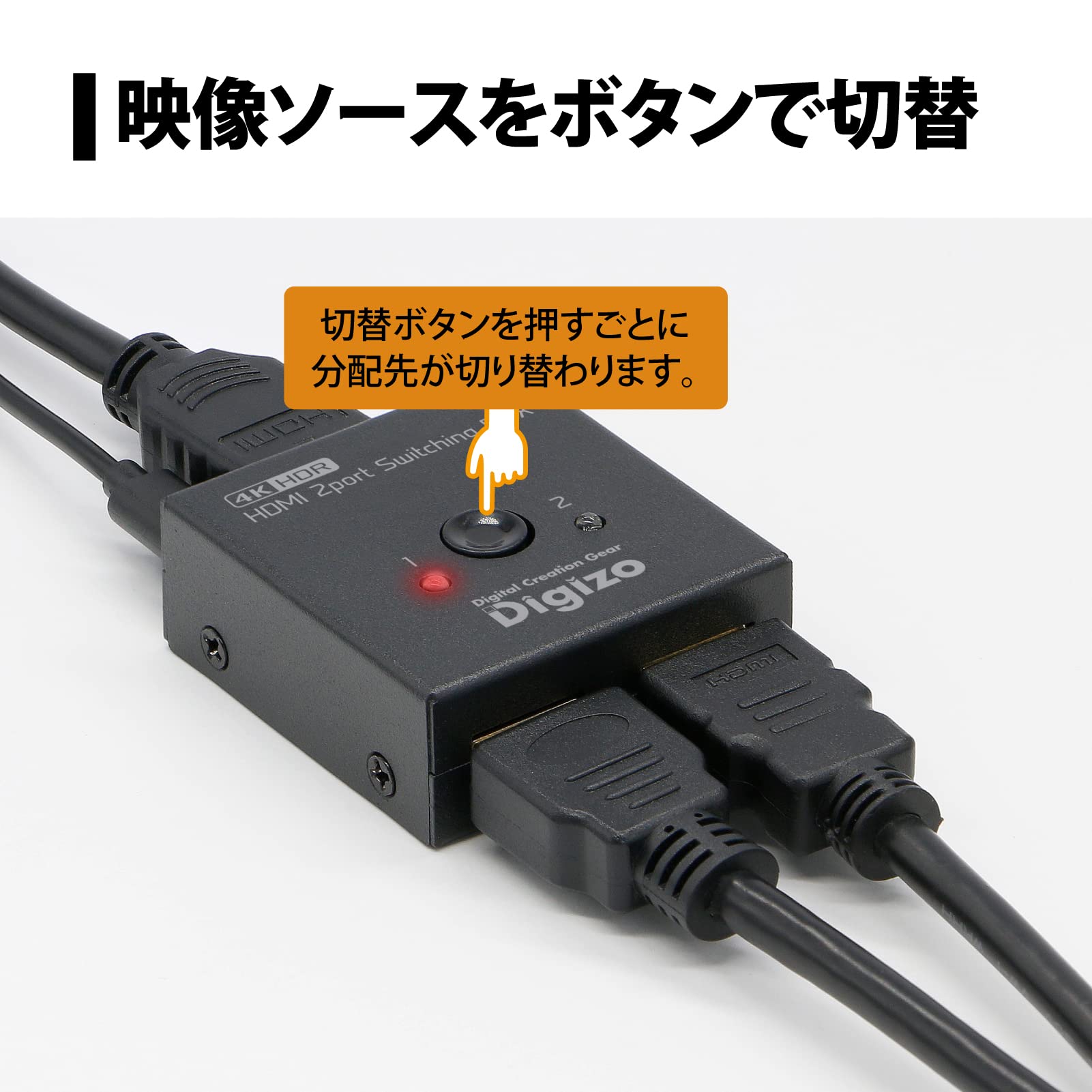 Amazon.co.jp: プリンストン Digizo 2ポートHDMI切換器 4K HDR@60fps
