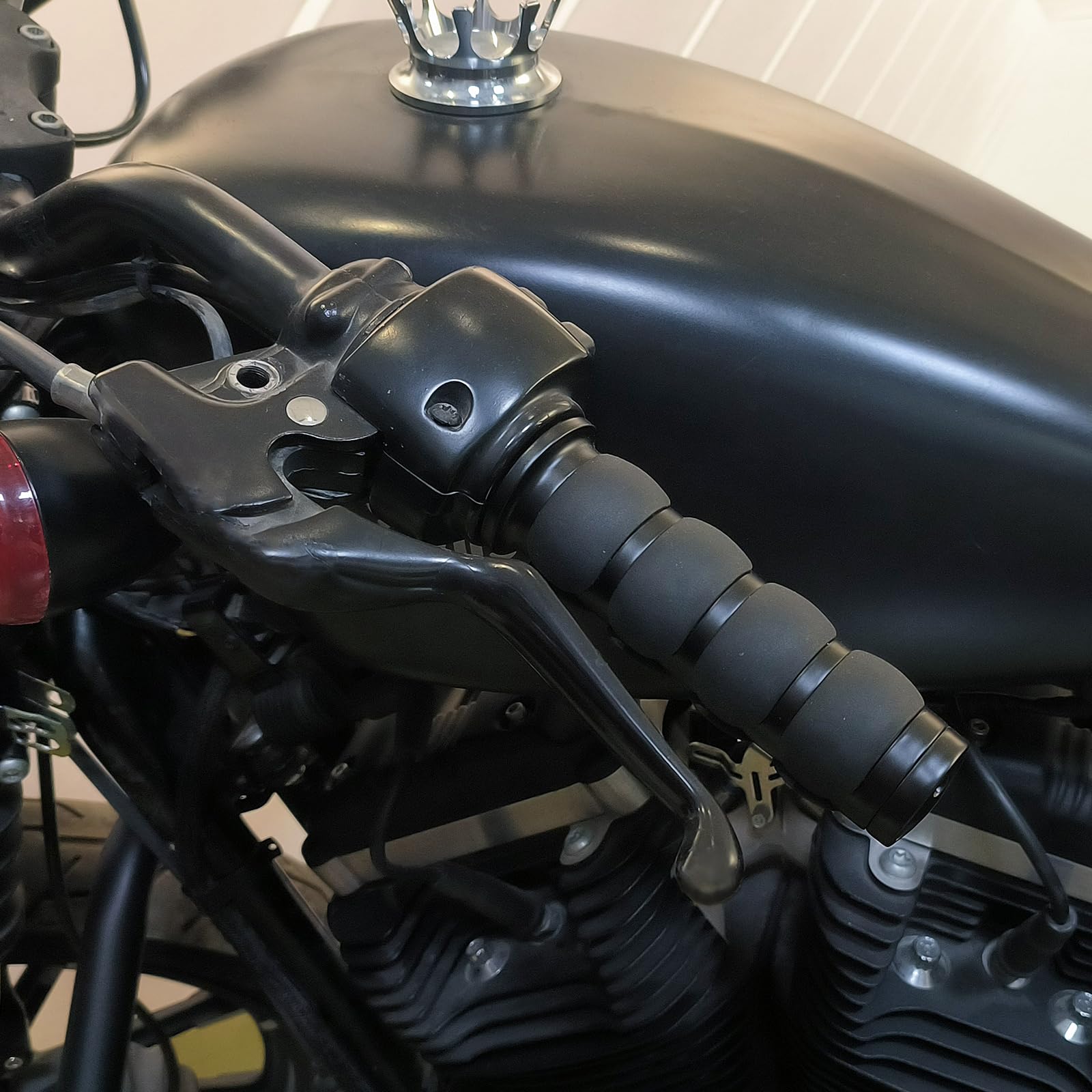 2.5 cm uchwyty na kierownicę 25 mm uchwyt przepustnicy pasuje do Harley Sportster XL Dyna Softail Touring Street Glide Road King 1995-up, czarne