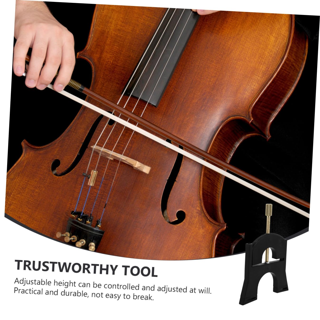 Toyvian Elevador de Cuerdas para Violonchelo de Herramienta para Cambiar el Puente de Violonchelo Suministros Uso Taller de Instrumentos de Cuerda