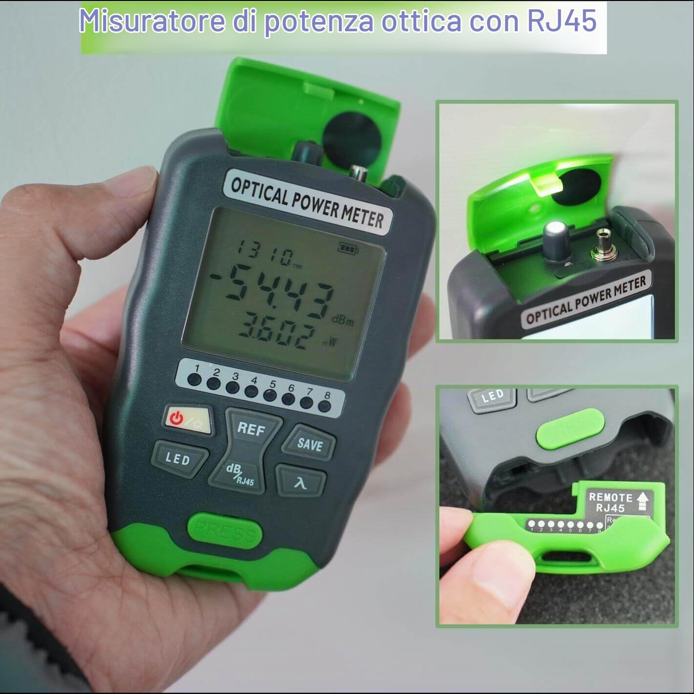 Kit di Strumenti in Fibra Ottica con misuratore di potenza ottica con test di rete RJ45 Laser Fibra Ottica Kit Fibra Ottica FTTH Tools Kit