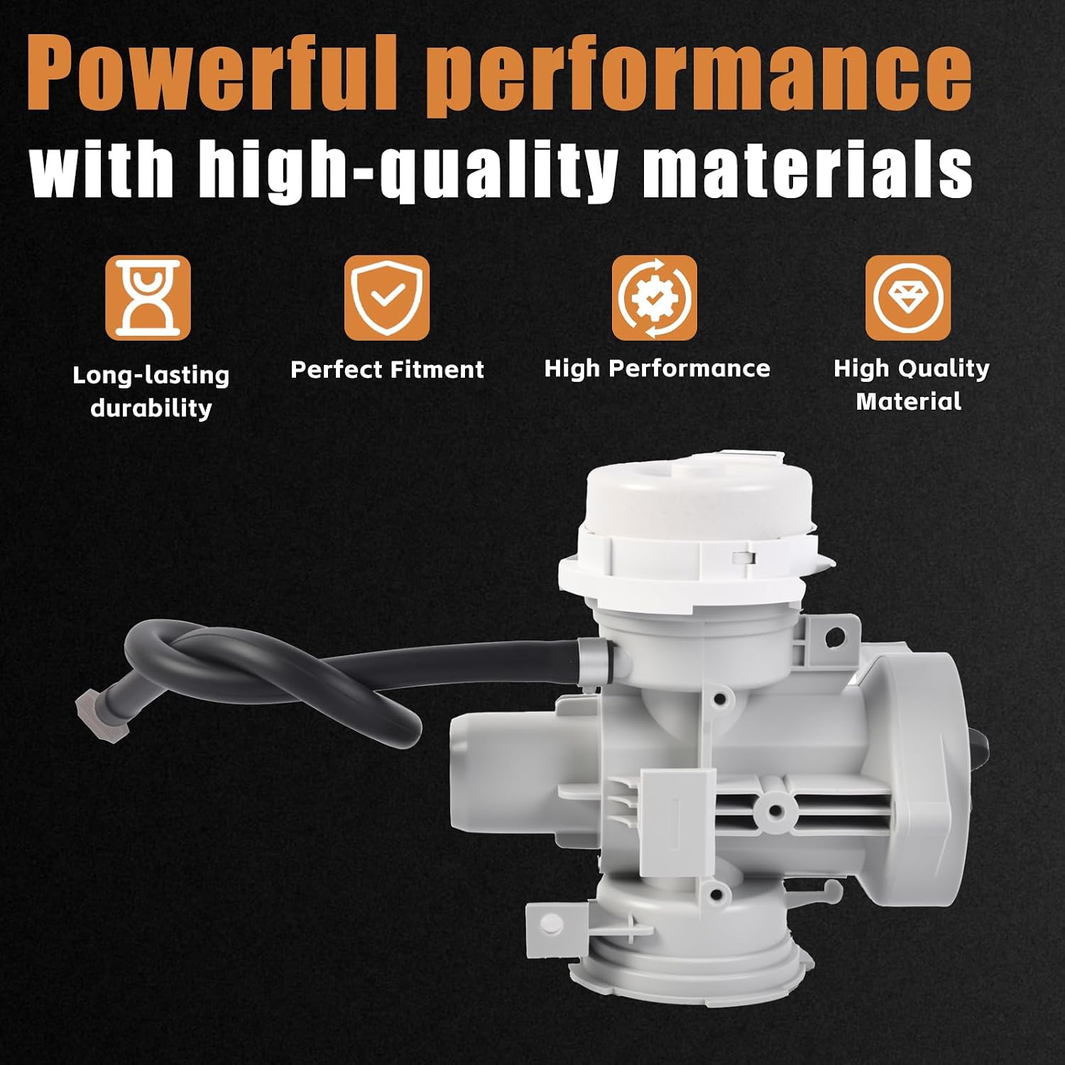 AHA75693425 Washer Drain Pump Assembly High-Efficiency Replacement for LG Washers WM3400CW WM3500CW WM3460CV Replaces AHA75693401 EAU64082901 AP6978815
