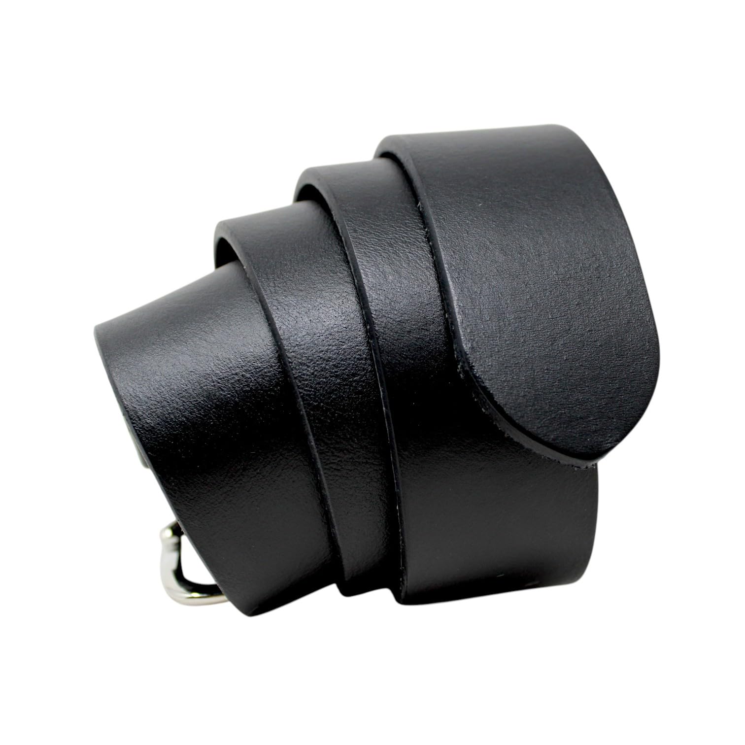Cintura Uomo in Pelle Bovina Nera Made in Italy, 4 cm, Regolabile con Vite, Fibbia Nichel Satinato, Cintura Elegante per Jeans, Chino e Business Casual