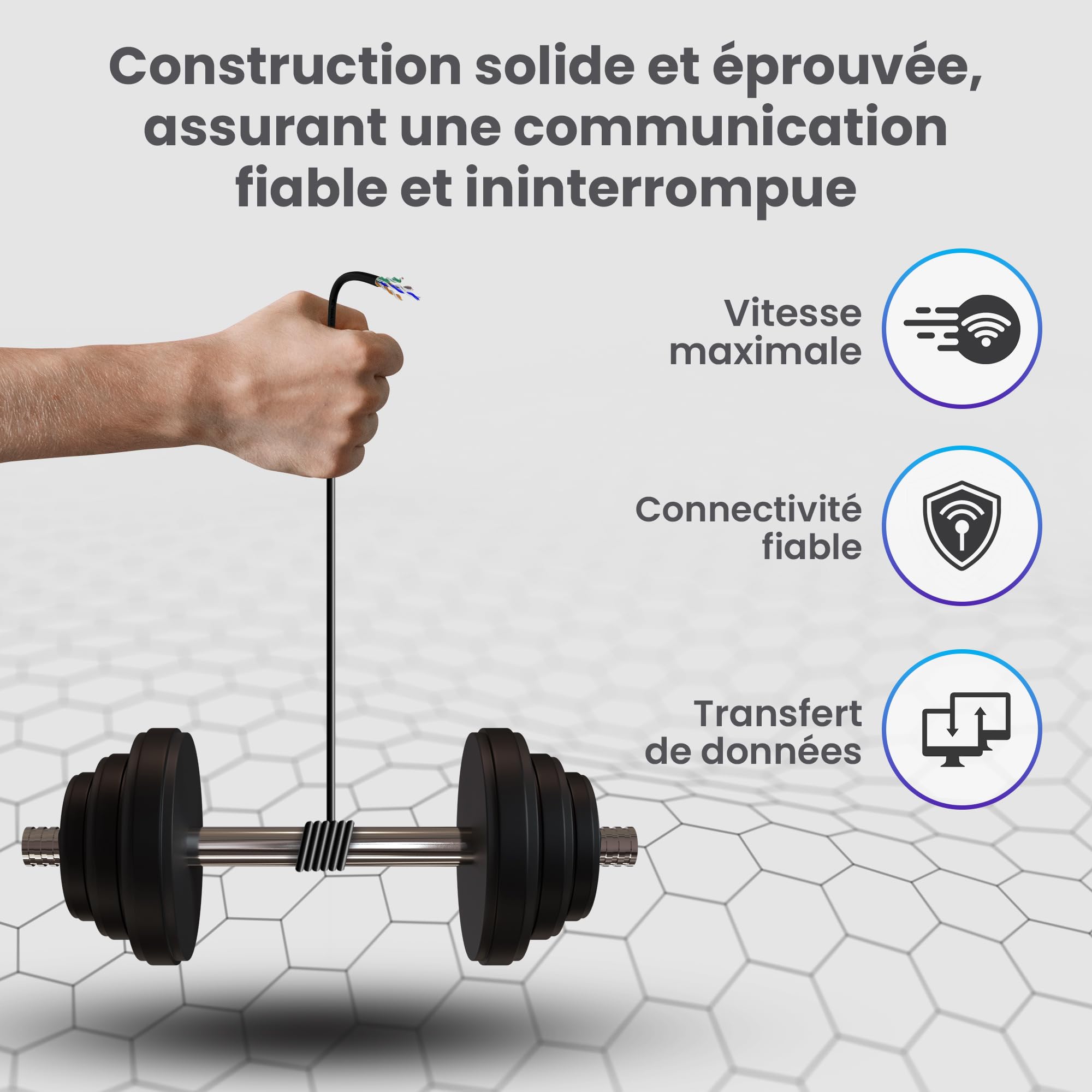 EXTRALINK Câble Ethernet CAT5e 100M pour Extérieur, Câble Réseau LAN – 100% Cuivre, blindé F/UTP, compatible PoE, résistant aux UV, avec gaine extérieure en PE durable et résistante aux intempéries