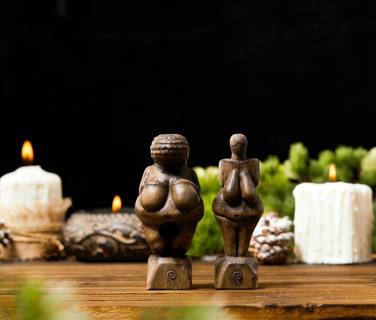 Venus of Willendorf Statue, Paleolithic Art Figurine, Museum Replica, Goddess of Fertility Sculpture 4.9'' (A)