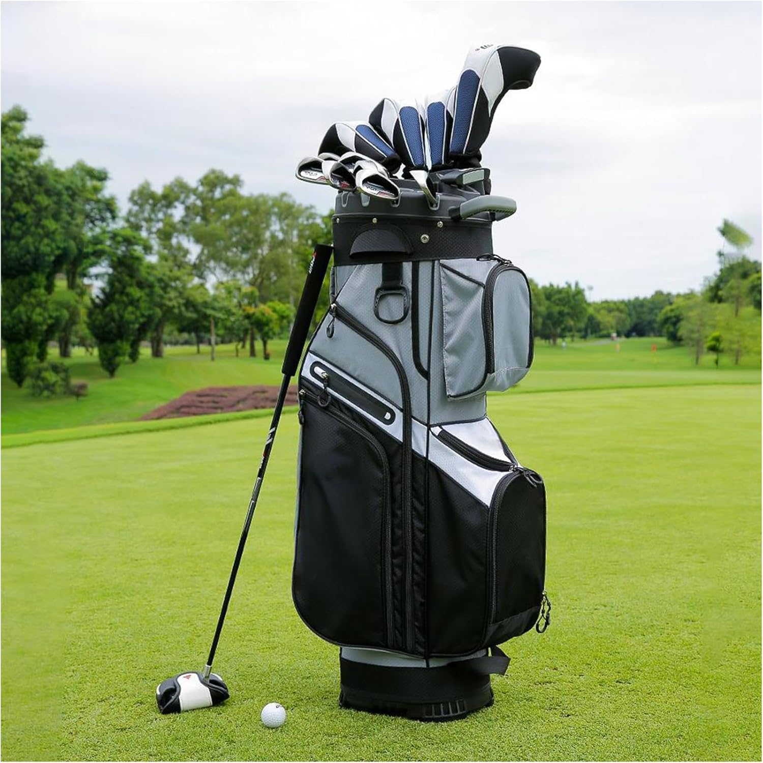 Golf Cart Bag Golf Bags Lightweight with 14 Way Organizer Divider Top Premium with Handles and Rain Cover 41.7inches Height for Men (Taller)
