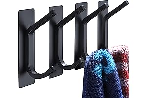 YIGII Towel Hook/Adhesive Hooks - Black Wall Hooks