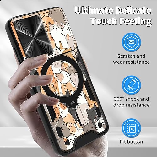 Vista 227 de Funda protectora híbrida para Samsung Galaxy A53 5G de 6.5 pulgadas y anillo giratorio de 360 grados, función atril, híbrida, de doble capa