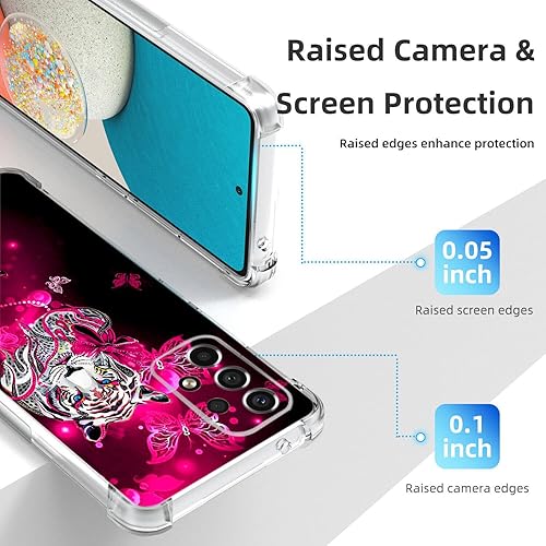 Miniatura 4 de Funda para Galaxy A53 5G, protección contra caídas de mariposa de tigre blanco, a prueba de golpes, carcasa protectora de cuerpo completo resistente