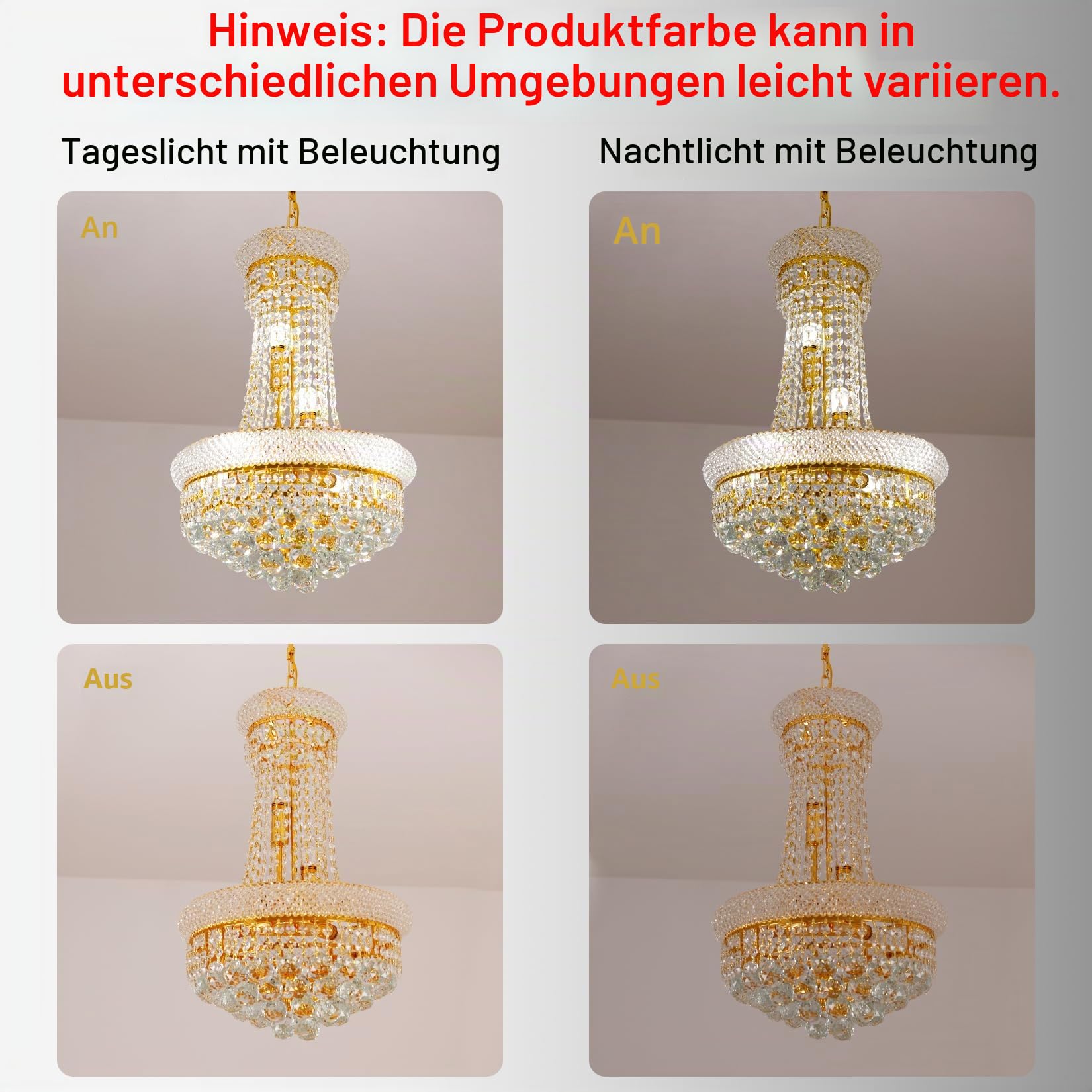 Kristall Kronleuchter Gold 6-Light Ø40cm: Pendelleuchte Vintage Korb Lüster Deckenleuchte mit 6 x E14 Lampen, 3 wählbare Farbtemperaturen & höhenverstellbar für Flur, Kücheninsel