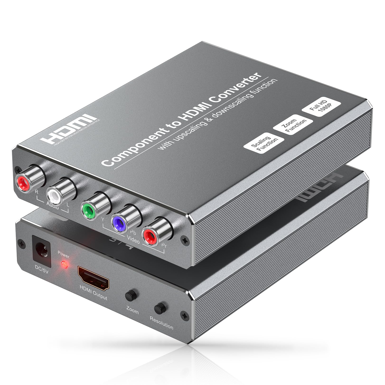 YPbPr Component to HDMI Converter with Scaler