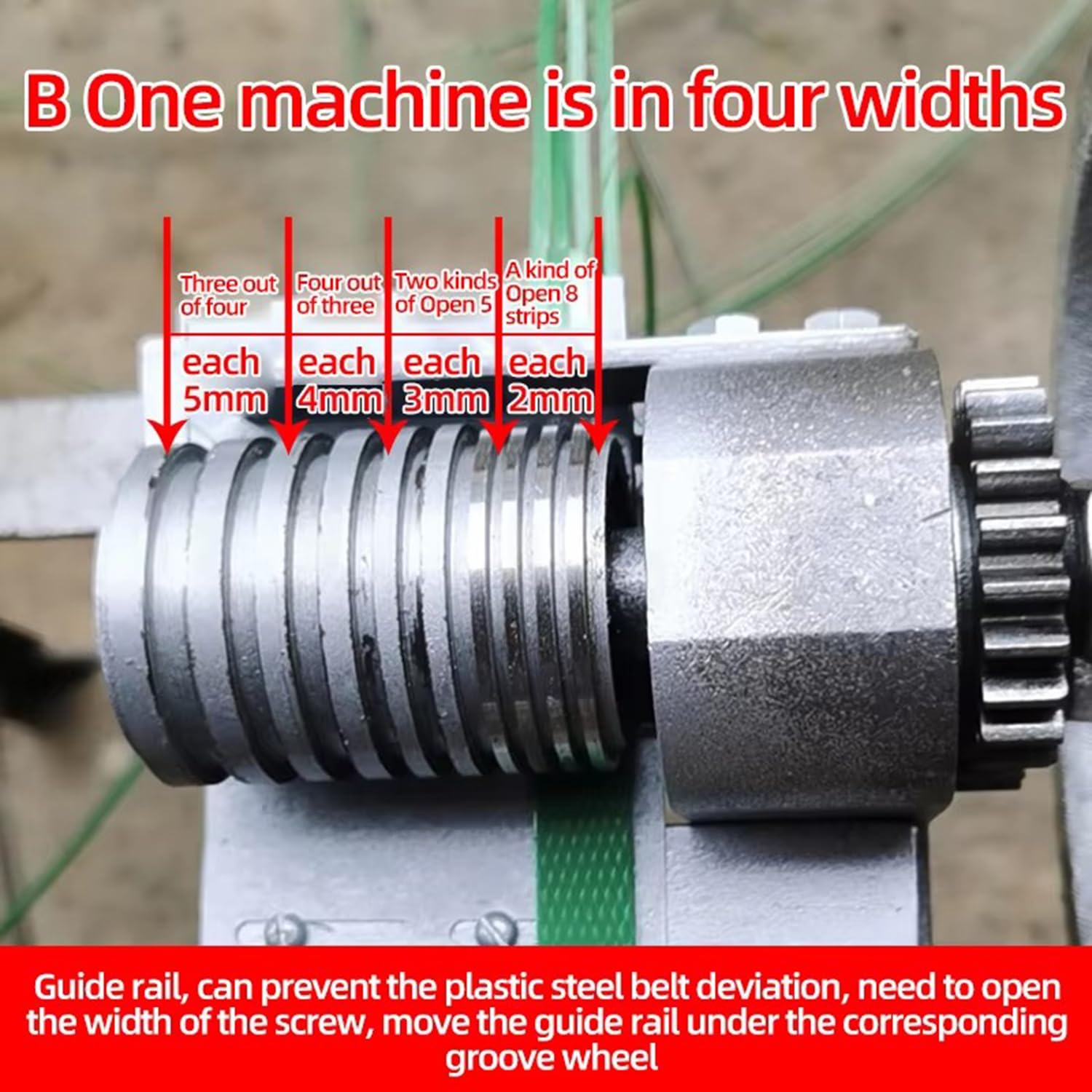 Machine de découpe/pose de bandes de bambou, 2, 3, 4, 5 mm 4 spécifications avec rails de guidage, machine de découpe de bandes de plastique PP, couteau à tréfiler manuel
