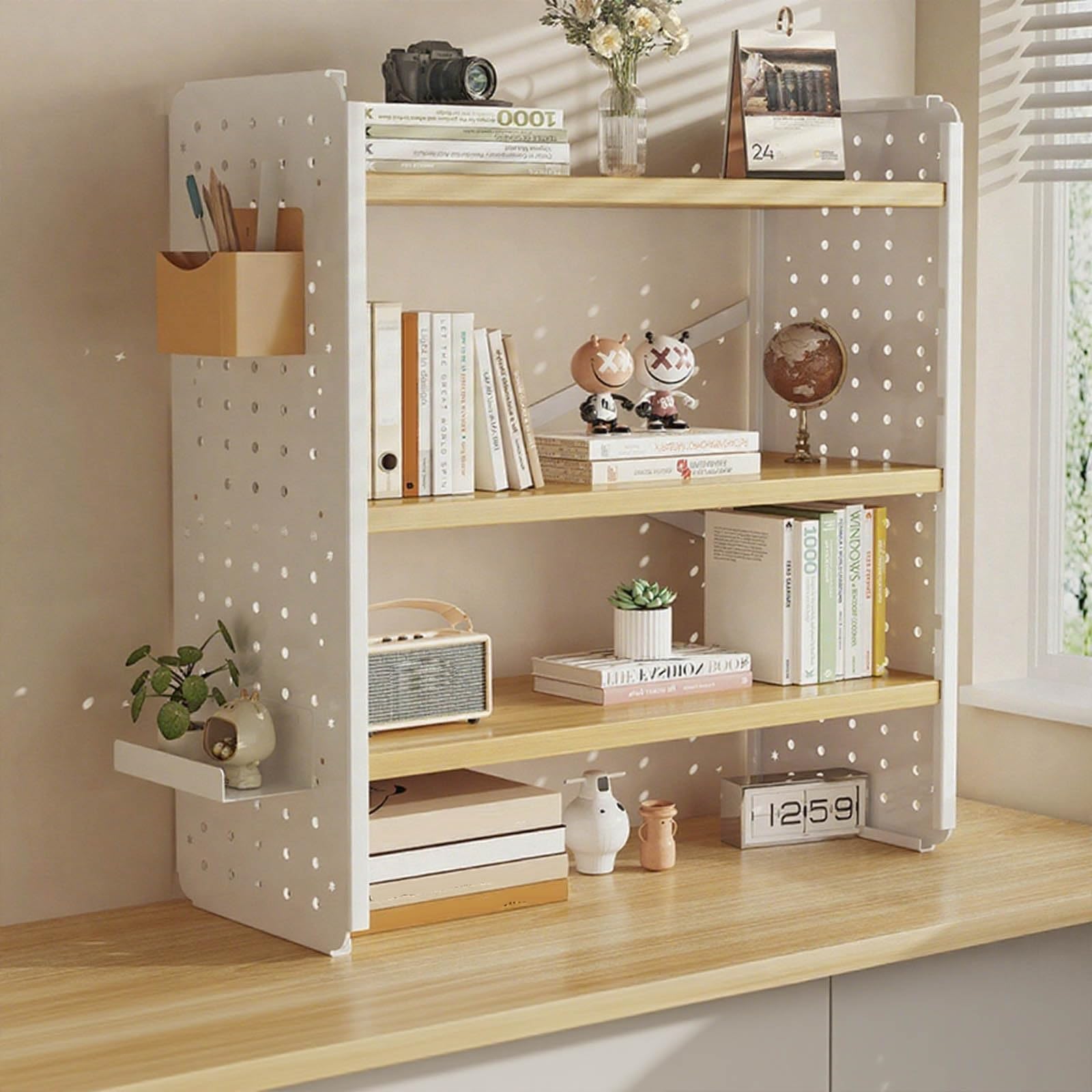 Libreria multiuso da scrivania, organizer da scrivania per casa e ufficio, 40 cm, per libri e accessori da scrivania, ideale per studenti e professionisti