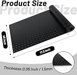 U0U 48" x17.3" Workbench Mat,Black PVC Waterproof Work Bench Pad,1.5mm Thick DIY Worktable Mat Workbench Cover for Protects Work Bench Tabletop (Black, 47.2" x17.3")