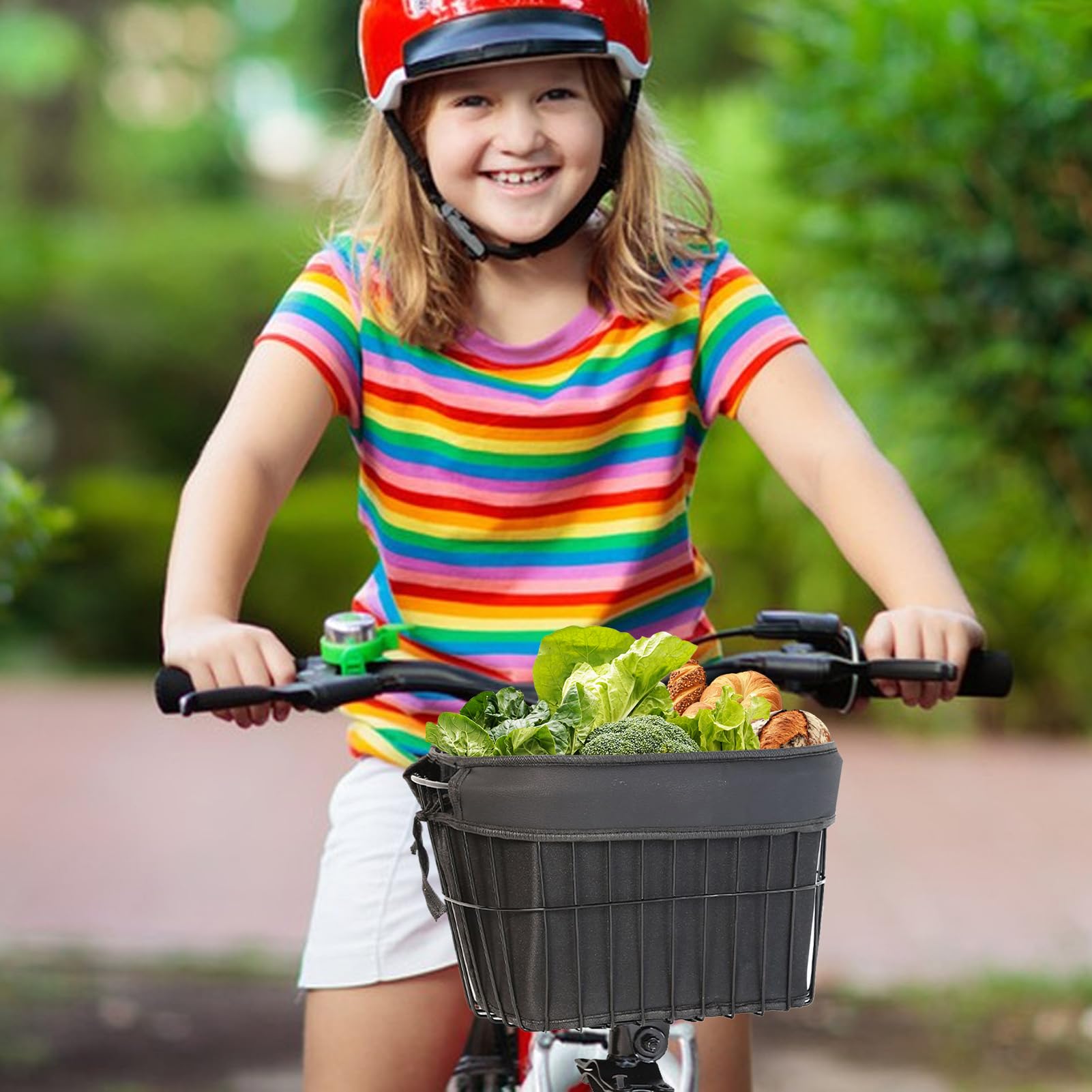 Canasta de perros de bicicleta portátil - Canasta de perros de bicicleta pequeñas, ciclos de portabebés delanteros | Cesta de bicicleta cesta de ciclismo desmantelamiento rápido cesta de mascotas anti