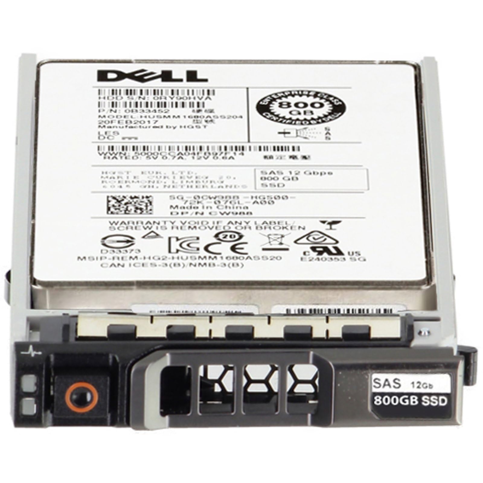 Amazon.com: Dell 800GB 12Gbps SAS WI MLC 2.5 SSD 1680ASS204 (CW988
