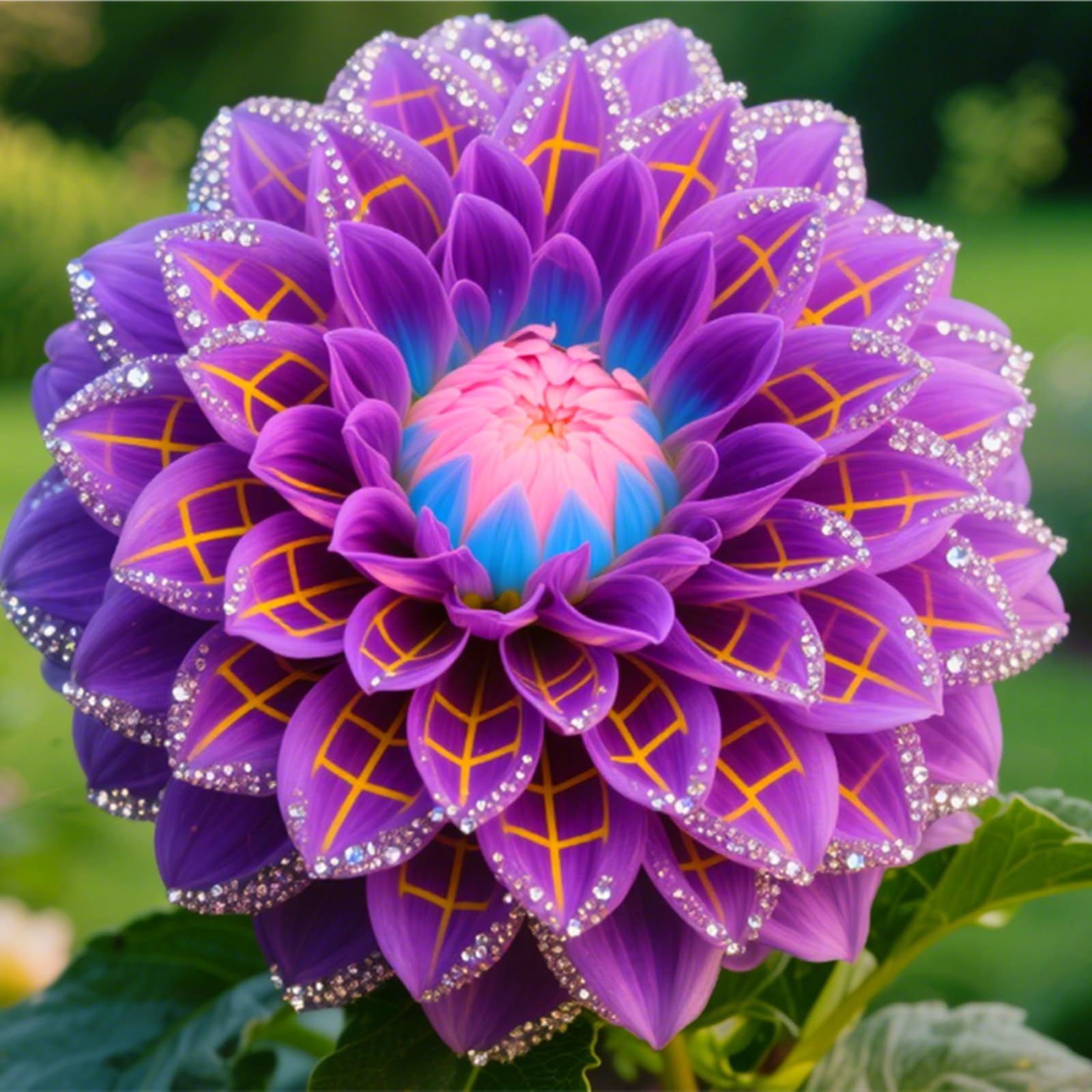 Dahlia for Planting,Organic and Natural, Mix Greening Flower,Excellent Display-2bulbs-I
