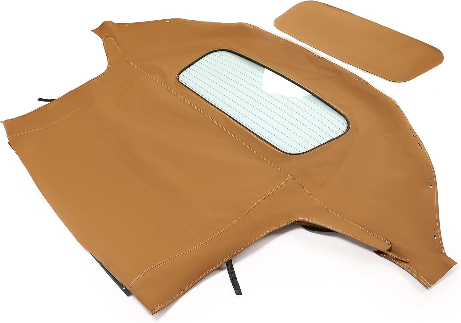 HECASA Convertible Soft Top Compatible with 1990-2005 Mazda Miata with Heated Glass Window, Replacement Soft Roof Tan Cabrio Premium Grade Sailcloth Vinyl