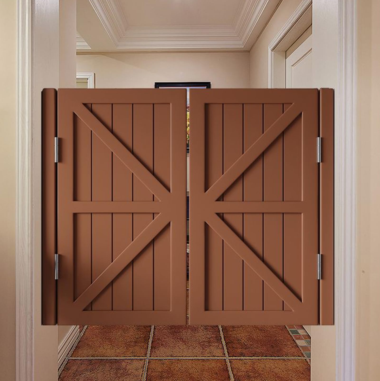 Porte battante bois fermeture automatique : cloison rétro pour bar et maison
