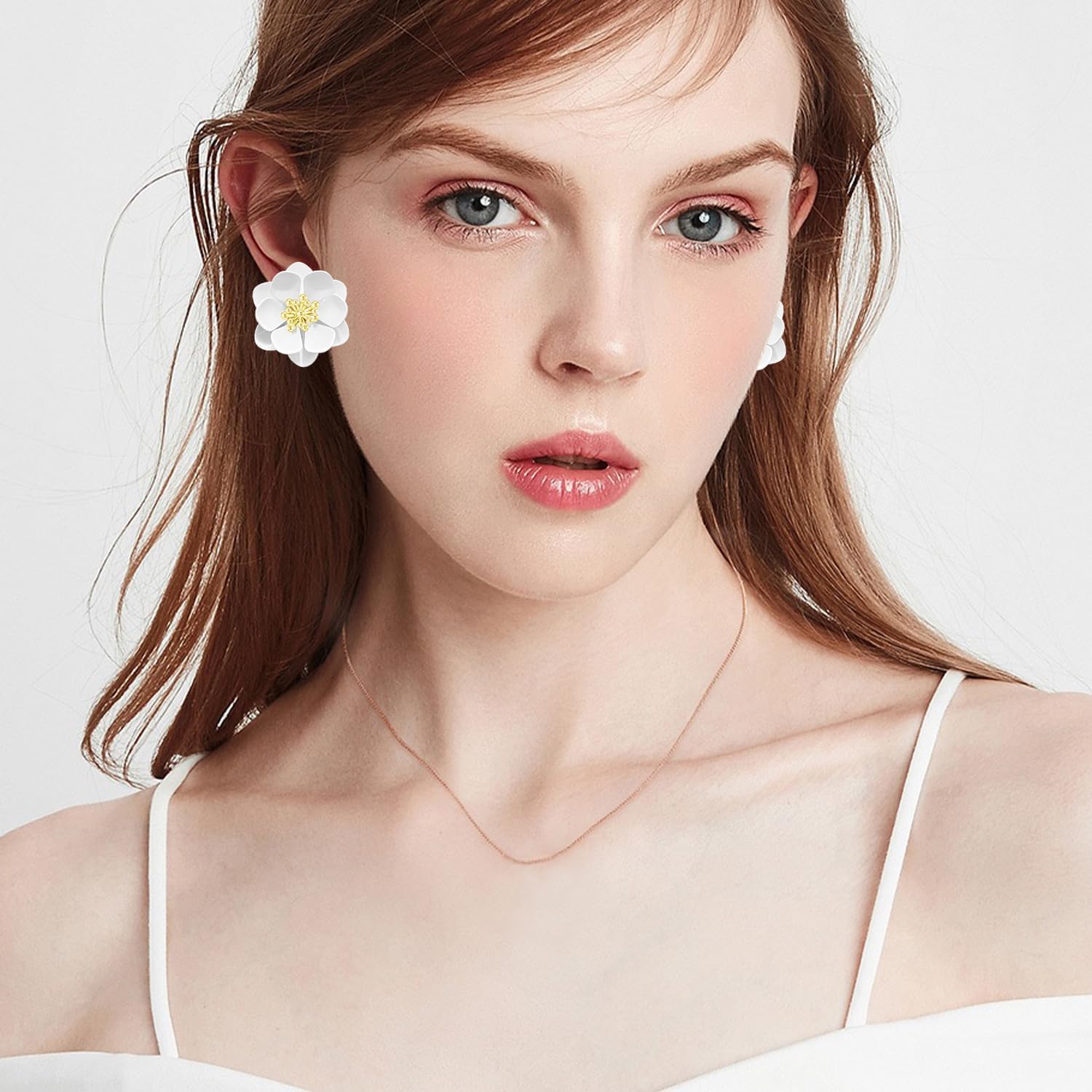 Bohemian Alloy Flower Matte Flower Floral Lightweight Dangle Drop Earrings Boho Daisy Shaped Earrings for Women - Image 3