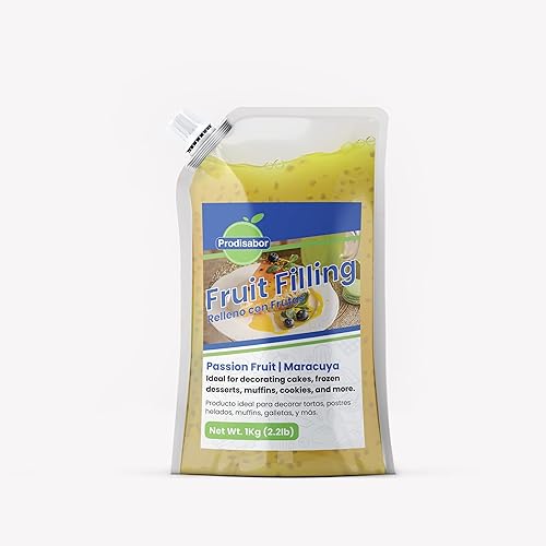 Prodisabor Relleno Con Fruta Maracuya - Relleno de maracuya, bolsa resellable exprimible (2.2 lbs)