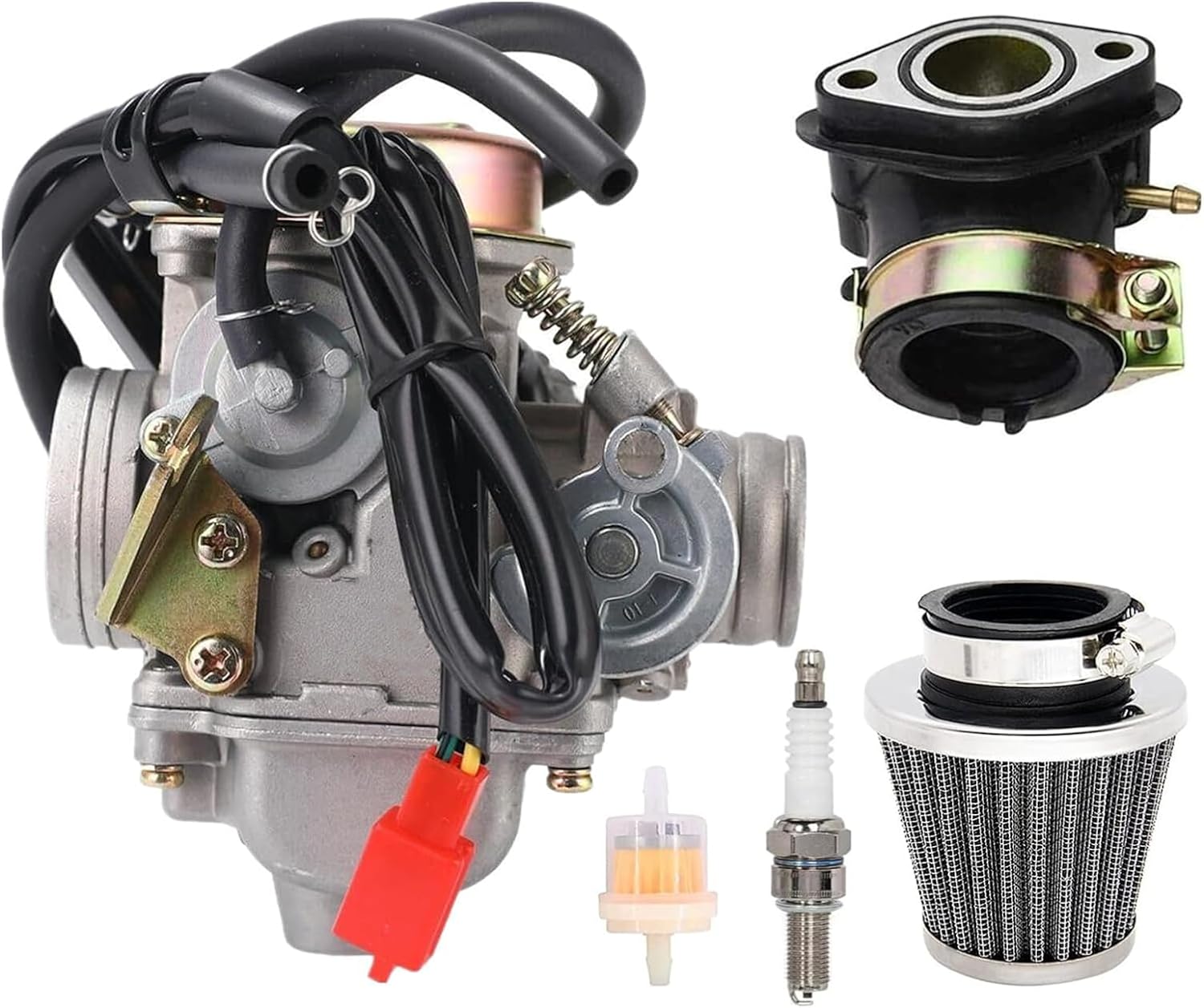 BK200 Carburetor For AT200-B AT200 JL50QT BK150 Go Kart 150cc 125cc With Air Filter