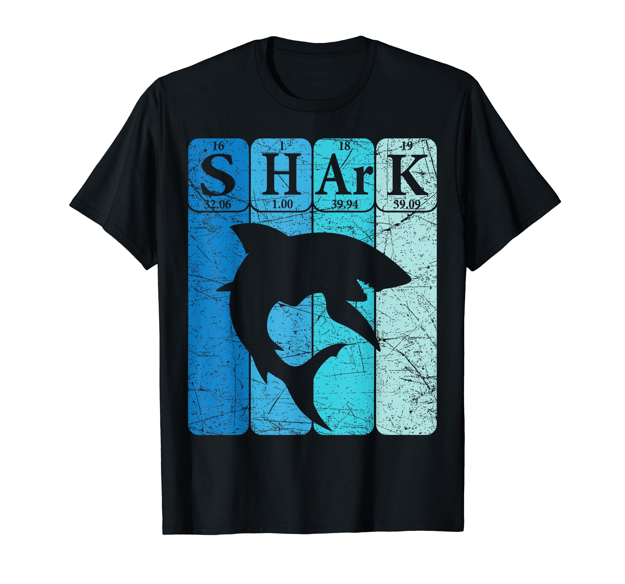 Shark Periodic Table Elements Retro Shark Selachimorphaphile T-Shirt