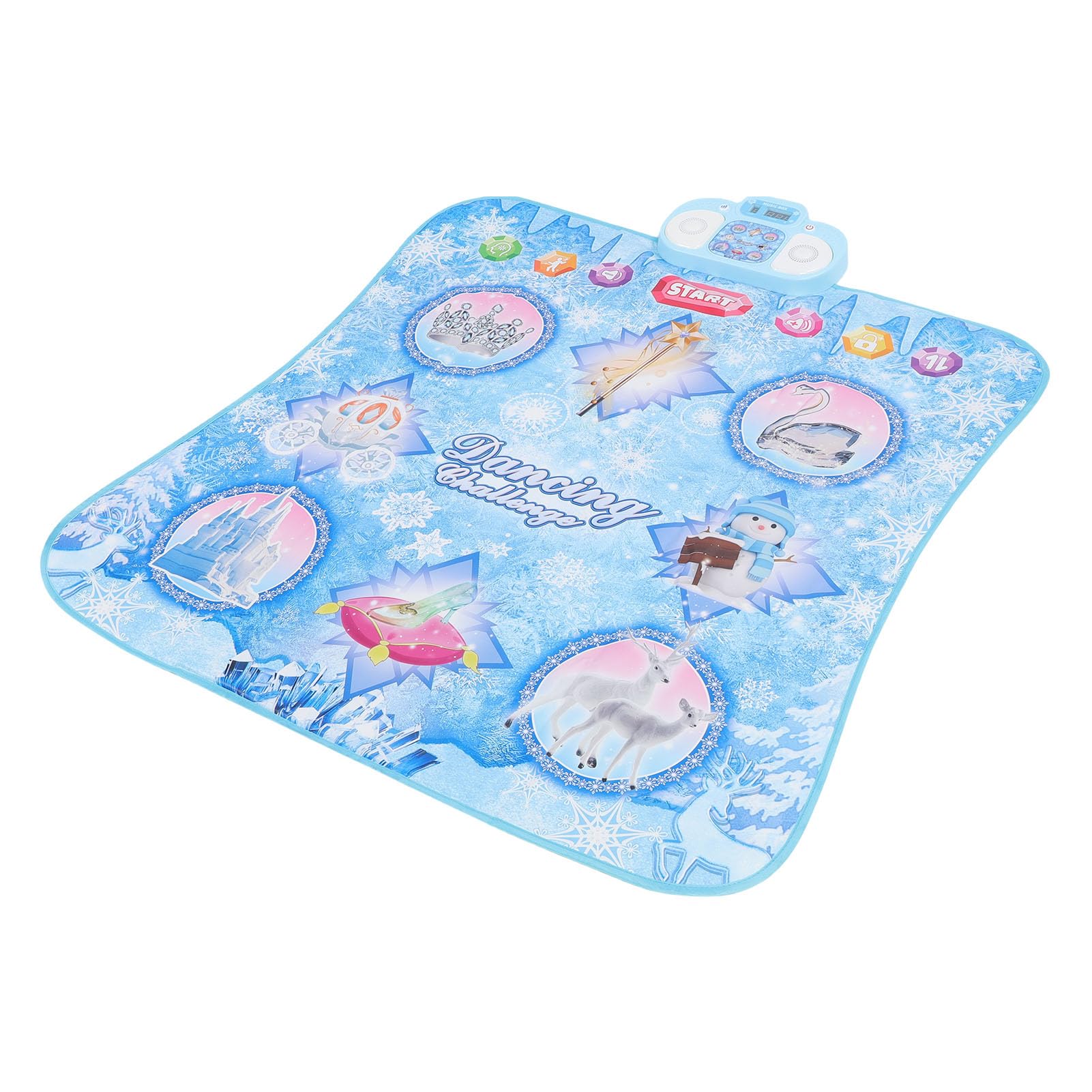 Tappetino da Ballo Elettronico per Bambini Gioco di Sfida Musicale per Giocatore Singolo per L'intrattenimento Quotidiano e la Prima Educazione Tessuto ABS PE 91 X 87,5 Cm