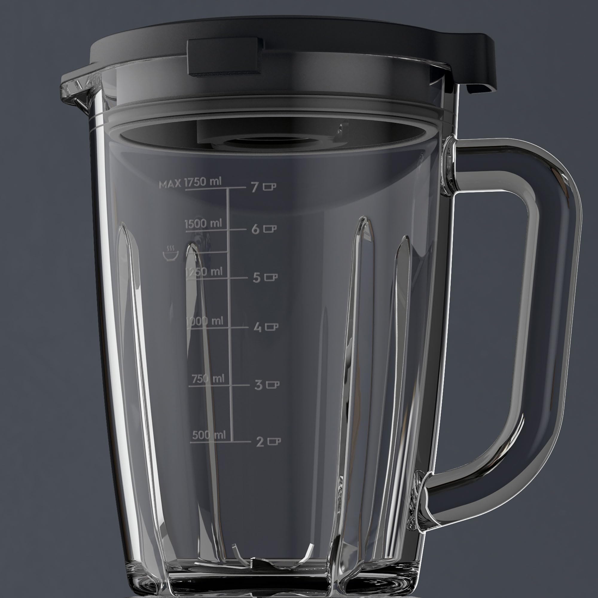 AEG TB6-1-6ST - Batidora de Vaso, Potencia 1400W, Jarra de Vidrio 1.75L, Sin BPA, 6 Cuchillas Revestidas de Titanio, 3 Programas Predefinidos, Apta Lavavajillas, Licuadora de Acero Inoxidable