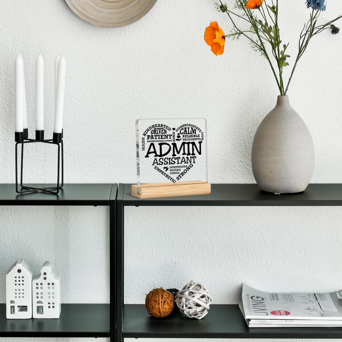 Best Administrative Assistant Gifts Appreciation Gifts for Secretary Admin Assistant Acrylic Desk Plaque Sign Office Desk Decor, Administrative Professional Day Gifts - Image 6
