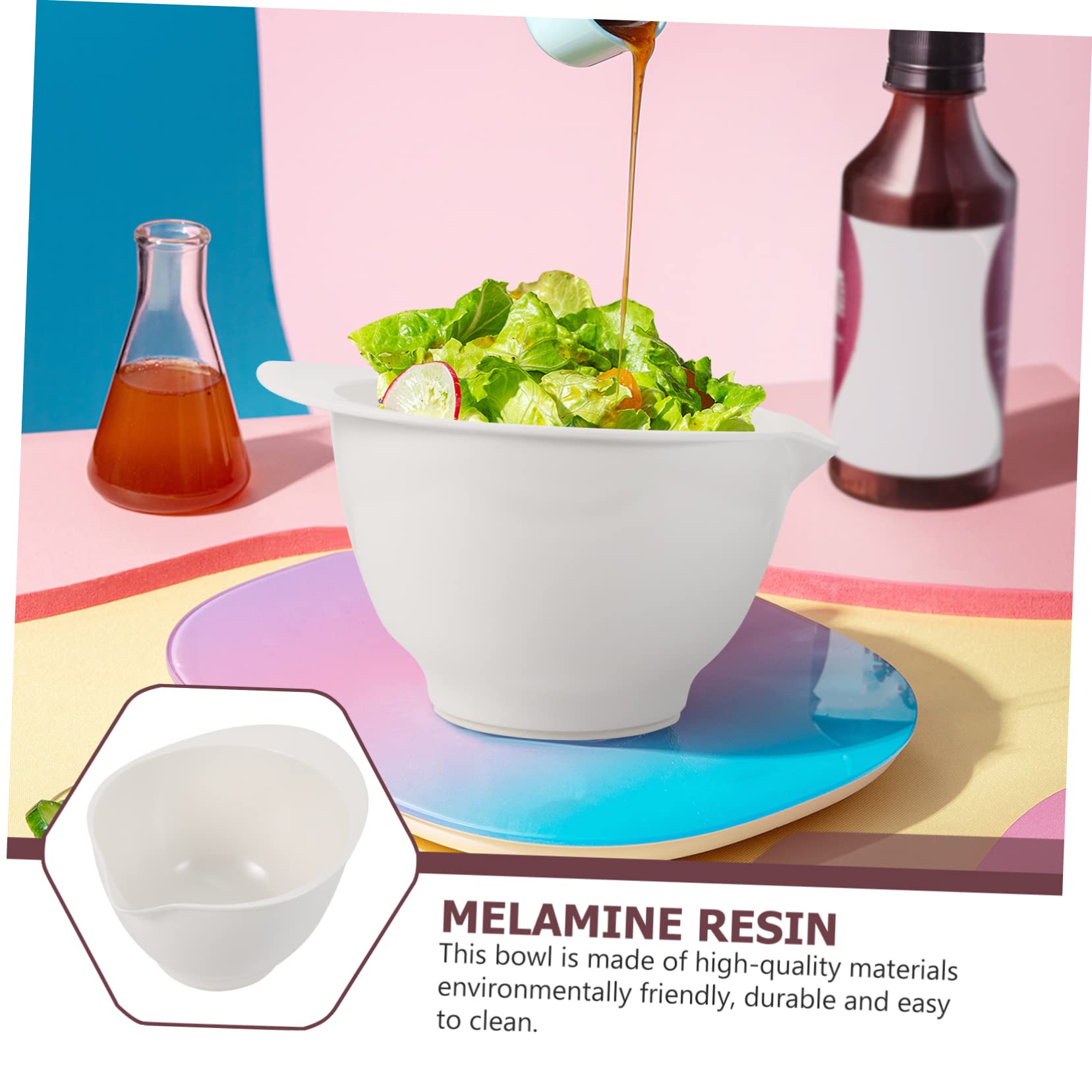 MAGICLULU 1pieza Tazón De Multifuncional Para Hornear y Servir Tazón De Ensalada y Huevos Color Para Cocina y Comidas Diarias