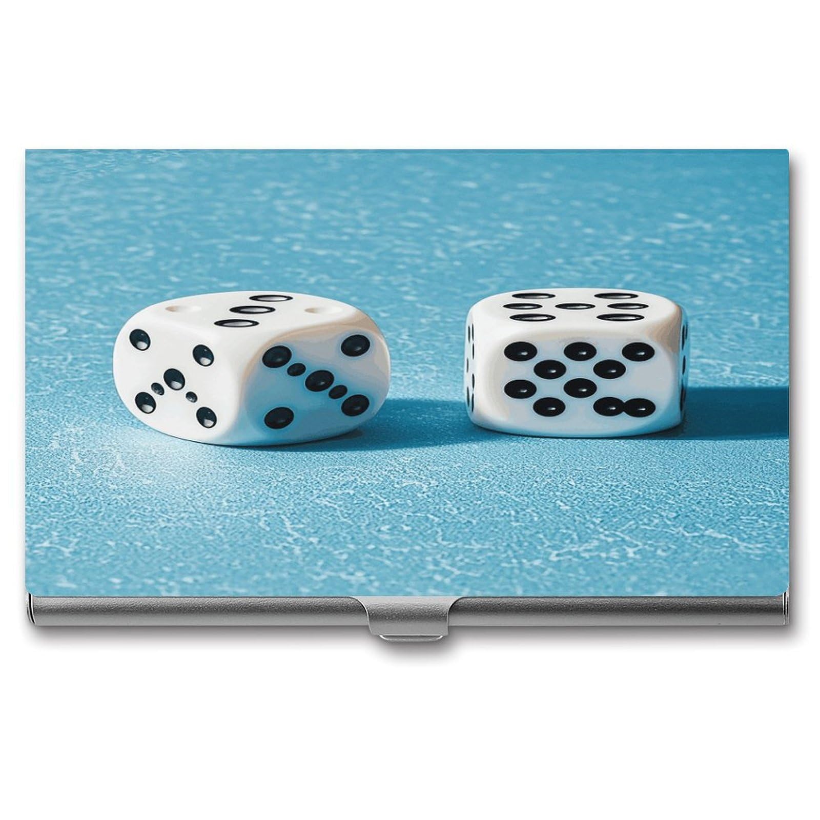 Porte-cartes de visite en métal lot de 2 étuis blancs avec boucle : cadeau idéal mixte