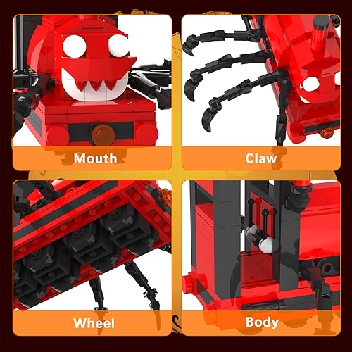 Miniatura 7 de Charles Chooo Chooo - Juego de juguetes de construcción, 217 piezas de juegos de terror, juguetes de monstruo de tren de araña. Adecuado como