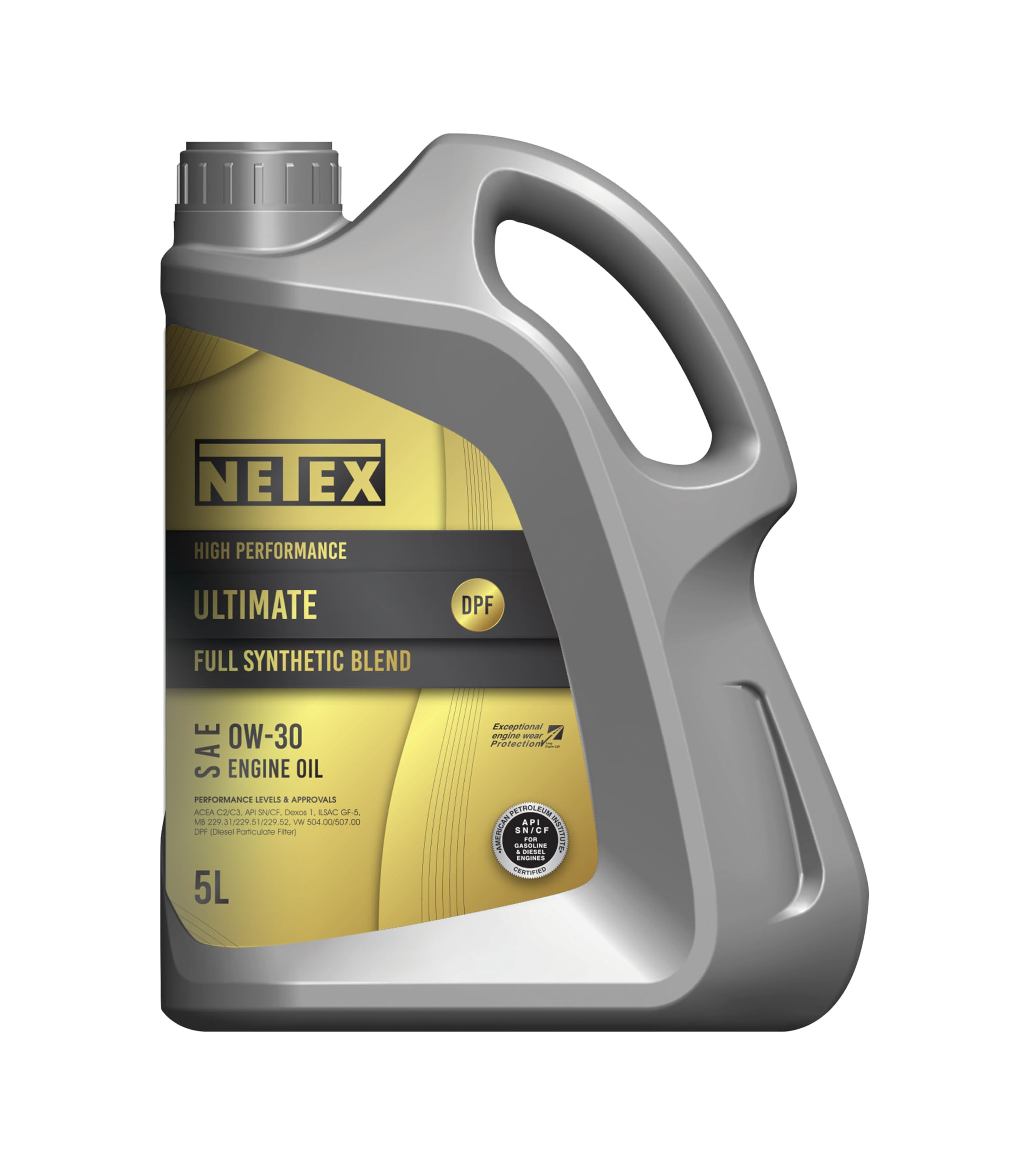 Motor Yağı Full Synthetic Blend 5 Lt Oem All 0W-30 Dpf Dizel Partikül Fi Lt re Api Sp/Cf, Acea C2, Acea A5/B5