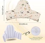 High Chair Cushion with Cover Pad Compatible with IKEA Antilop Babies Toddlers Inflatable & Reversible Supporting Built-in Inflatable Cushion Wooden High Chair Accessories Insert Included