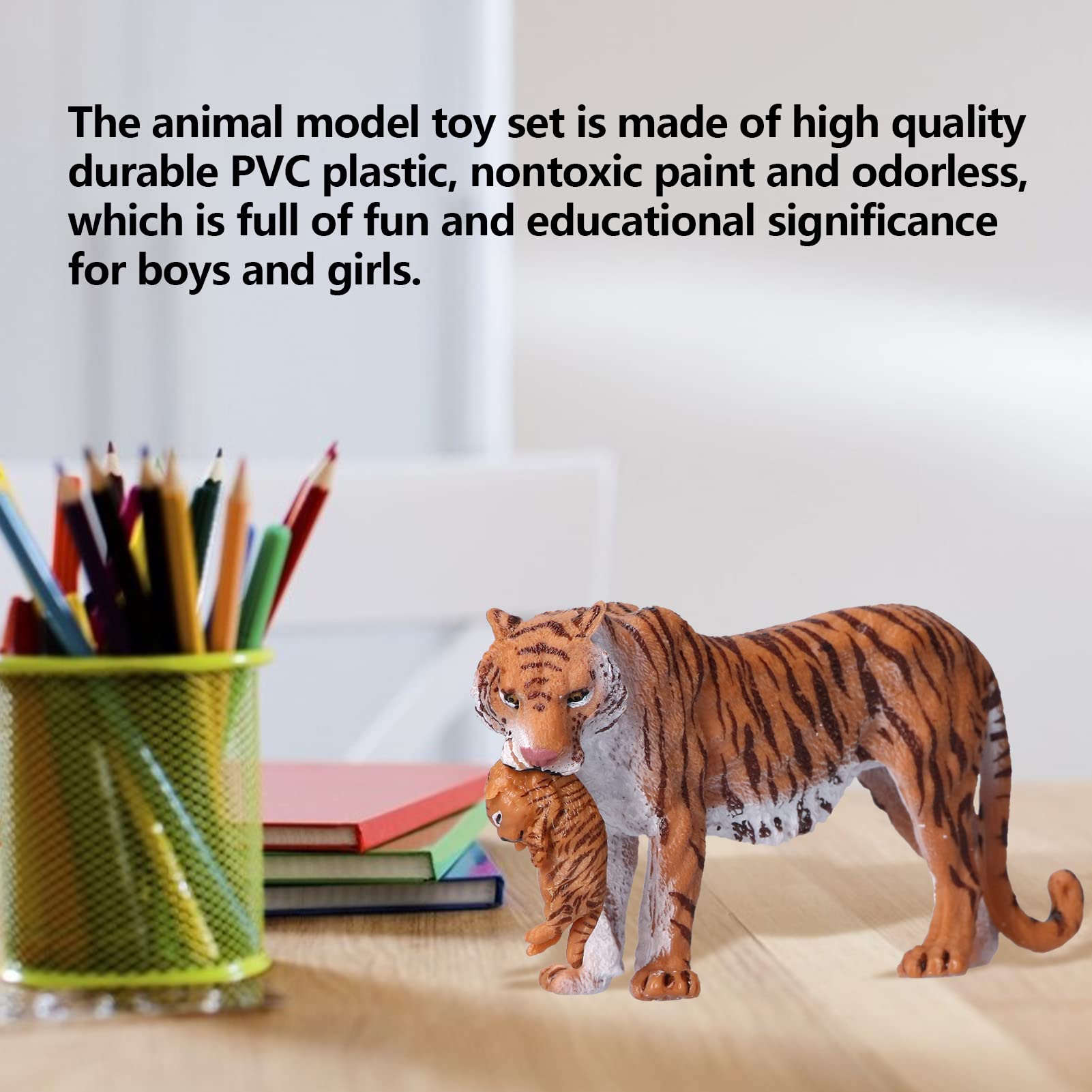 8 Pezzi di Figurine di Animali della Giungla Giocattoli Modelli Animali Grandi e Simulati per Giochi Fantasiosi, Ideali per Bomboniere o Premi