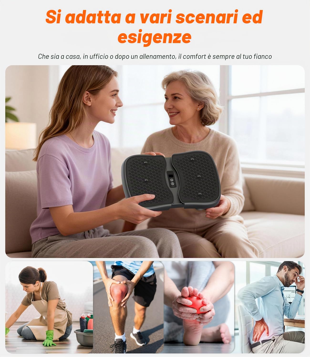 Piattaforma Vibrante con Riscaldamento Vibrator Fitness con 30 Velocità | 5 Modalità Macchina per Esercizi con LCD Touch, Anti Scivolo 130kg Batteria Ricaricabile USB-C – per Rilassamento Muscolare