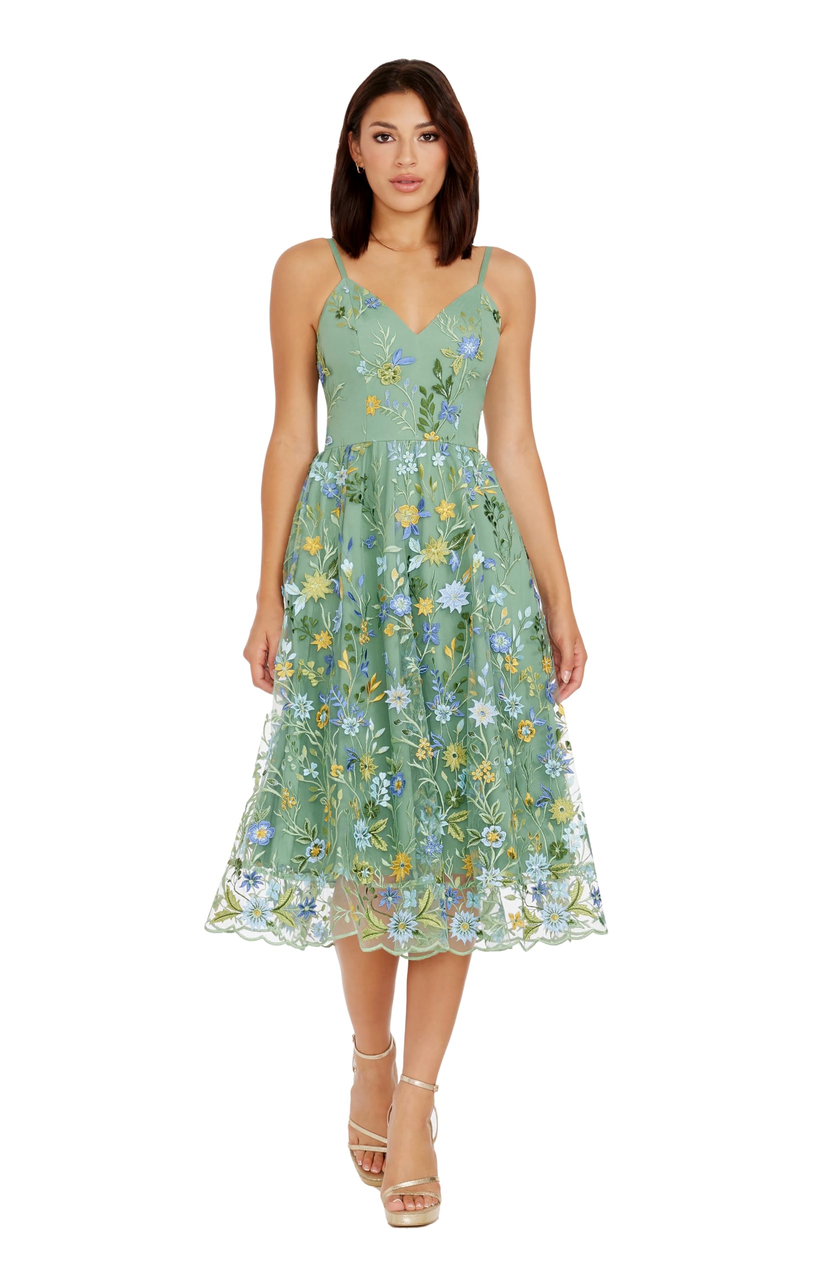 Amazon.com: Dress The Population Women's Maren Fit and Flare Midi