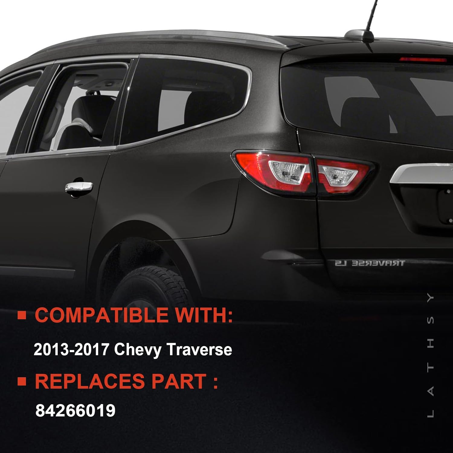 Tail Light Compatible With 2013-2017 Chevy Traverse Rear Light Taillights Replace 84266019 (Outer, Left Driver Side)
