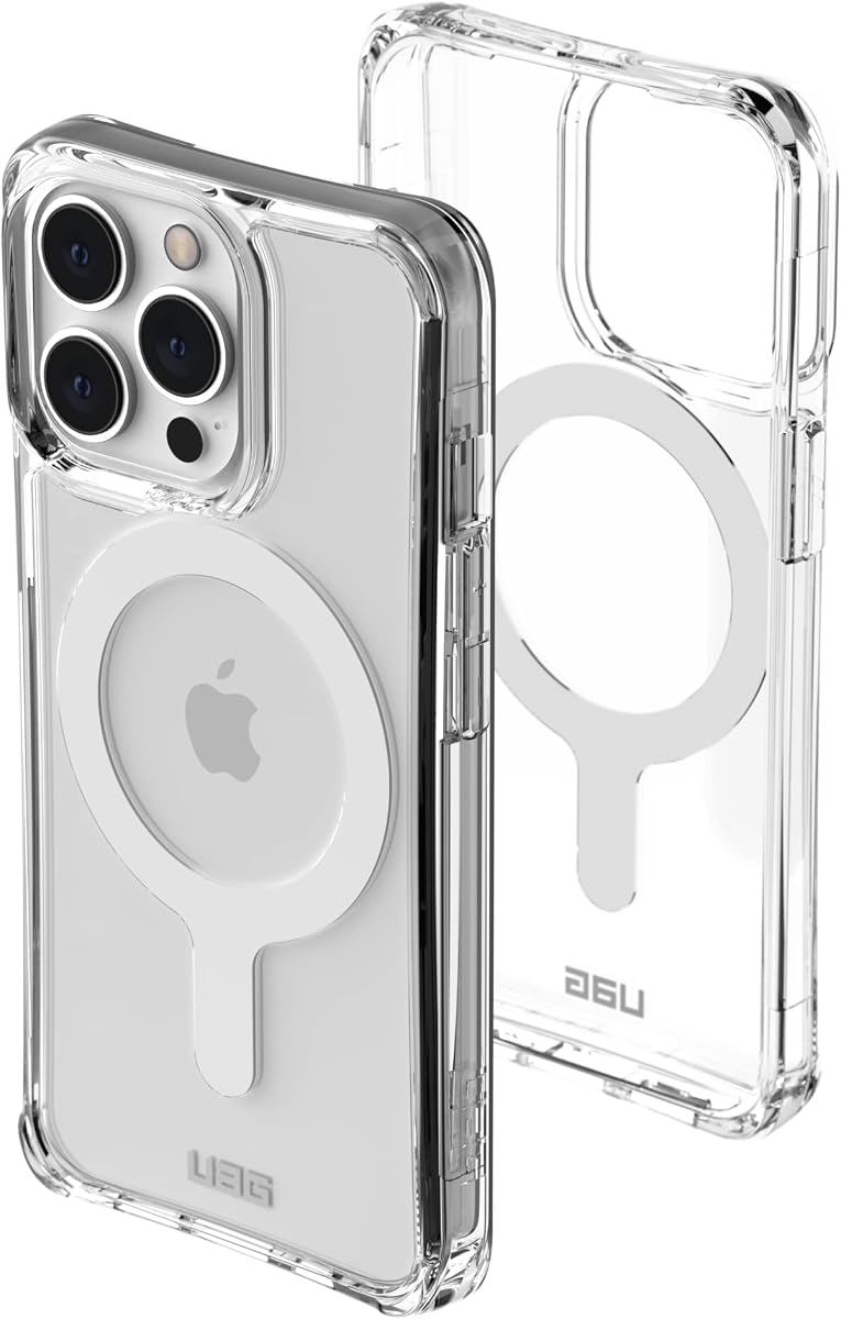 UAG Funda diseñada para iPhone 13 Pro compatible con MagSafe Clear Ice, resistente, ligera, delgada, a prueba de golpes, transparente, funda protectora Plyo, [pantalla de 6,1 pulgadas]