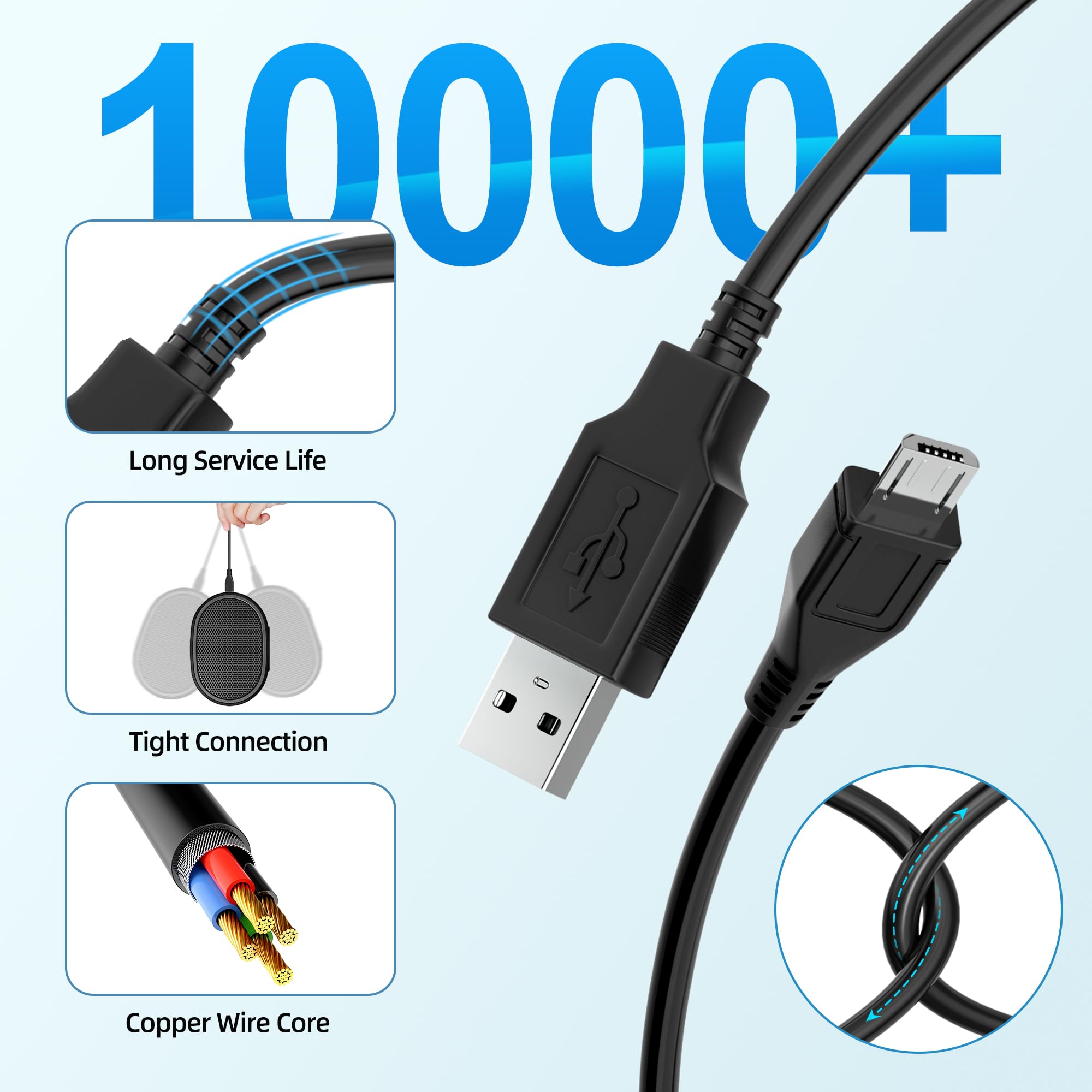 Charging Cord Compatible For Sony SRS-XB13 SRS-XB23 SRS-XB33 SRS-XB43 XG300 SRS-XE200 SRS-XE300 X Portable Speaker, Sony SRS-NS7 SRS-NB10 Wearable Speaker USB-C Charger Adapter Cable Replacement