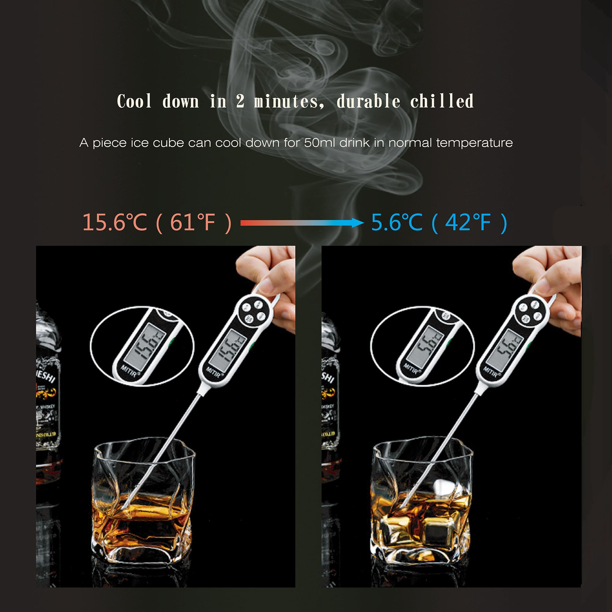 Lot de 24 glaçons réutilisables en acier inoxydable pour boissons