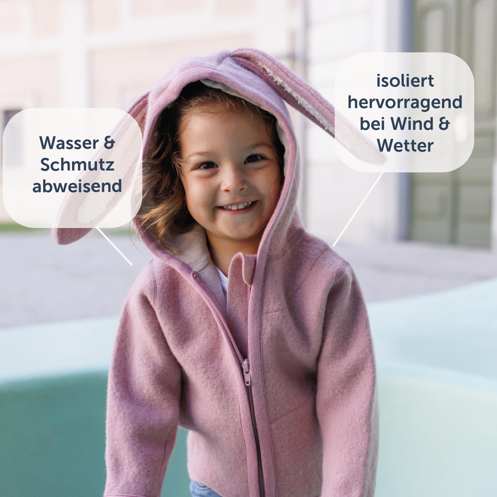 cocoome Wollwalk Jacke für Kinder | aus Natur Schurwolle mit Reißverschluss | Walk Jacke für Baby | Walkjacke Tiere | in Europa gefertigt | verschiedene Größen und Modelle | Größentabelle beachten
