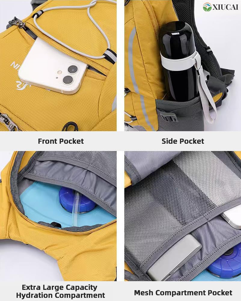 Lekki Wodoodporny Plecak Turystyczny 35L Pojemność 24x13x43cm Oddychający Daypack z Szelkami Air Cushion dla Podróży Outdoor Mężczyźni Kobiety,White