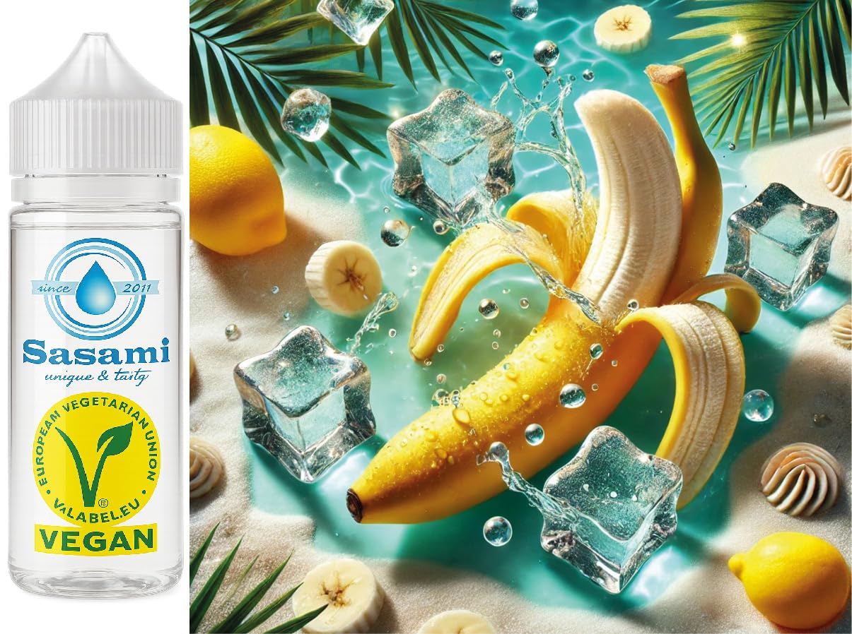 Banana Ice - banana ghiaccio aroma concentrato - vegano - Sasami - 100ml