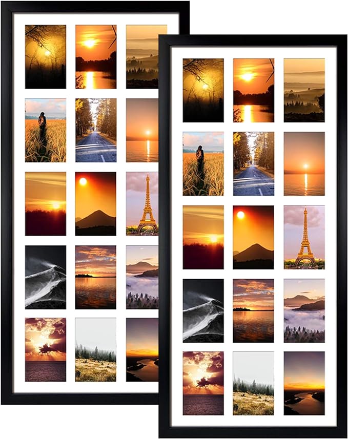 MEBRUDY 4x6 Collage Picture Frames with 15 Openings, 2
