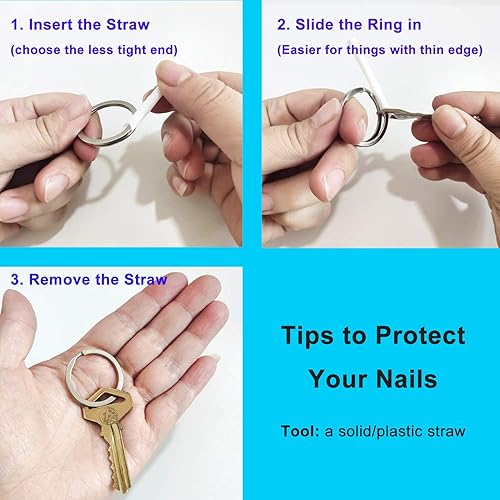 Miniatura 6 de Llaveros para llavero, llaves de coche, anillo de placa de identificación de perro, manualidades, plata, 12 fotos